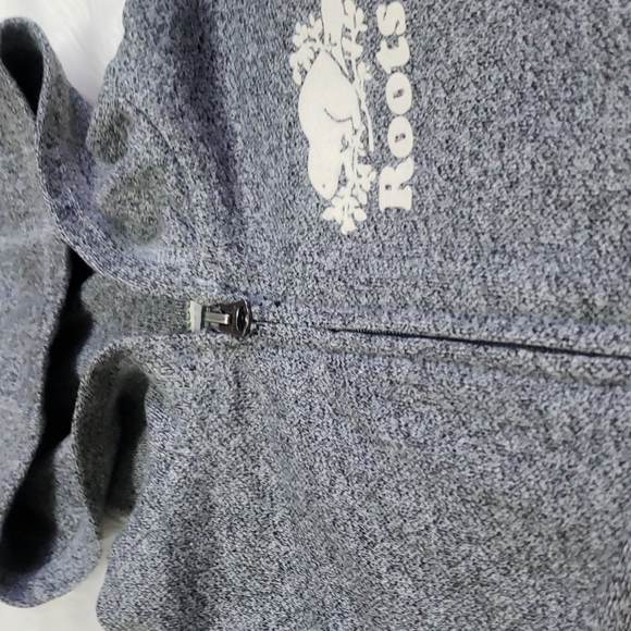 Charcoal grey Roots kids zip up hoodie - Picture 2 of 4